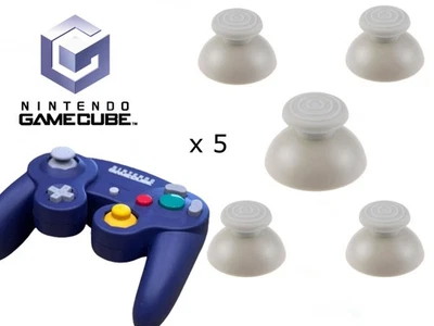 5 x Nintendo Gamecube Controller Thumb Sticks /  Thumbstick Analog - GREY - Image 1 of 4