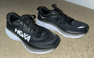 Zapatillas deportivas Hoka One One Bondi 8 negras blancas para hombre talla 9 - Imagen 1 de 10