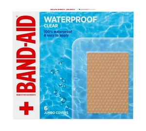 BAND-AID wasserdichte transparente Jumbo Bandagen 6ct - Bild 1 von 1