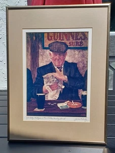 James malady signed print Billy mulligan & Mrs. o'shea having lunch. - Picture 1 of 6