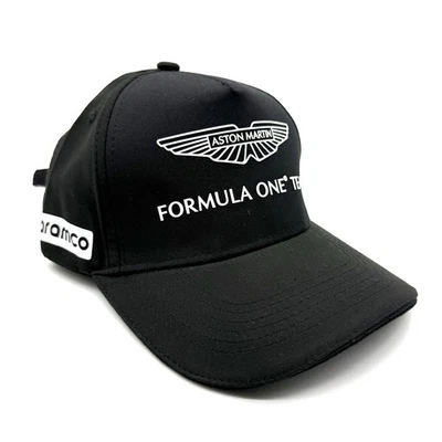 Aston Martin Formula One Team Cap – Black Adjustable Racing Hat - Image 1 of 3