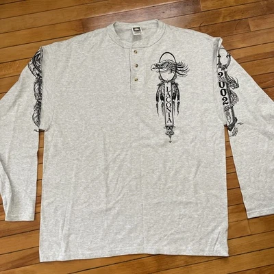 Vtg Laconia Bike Week Gray Long Sleeve T Shirt 2002 Barajas Artwork Mens XL - Image 1 of 4