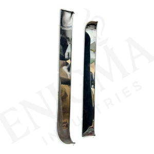 Par de viseras de ventana de vidrio de puerta de acero inoxidable para camioneta Ford 1980-1996 OEM - Imagen 1 de 8