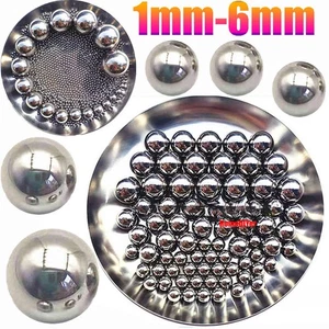 High Precision Carbon/Bearing Steel Balls Solid Metal Smooth Ball Diameter 1-6mm - Picture 1 of 16