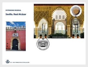 spain 2024 espagne World Heritage UNESCO Seville Royal Alcazar palace ms1v FDC - Picture 1 of 1