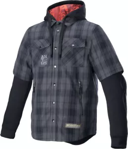 Alpinestars MO.ST.EQ Tartan Motorcycle Shirt Blk/Gry (rrp £280.00) Now £200.00 - Picture 1 of 2