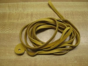 Two (2) Gold Color Tanned Deer Leather Lace 72" X 1/4 " 3 Oz. - Picture 1 of 2