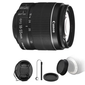 Canon EF-S 18-55mm f/3.5-5.6 IS II Lens with Accessories for Canon T7 T7i T6 - Picture 1 of 5