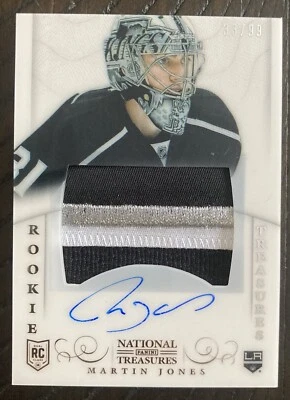 2013 National Treasures #181 Martin Jones #/99 RPA Auto RC Rookie Patch LA Kings - Image 1 of 3