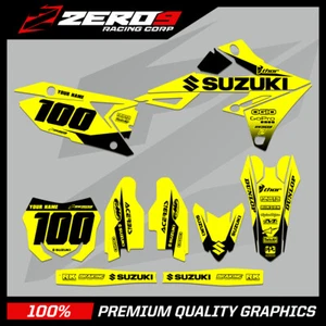 Kit de gráficos personalizado MX: SUZUKI RM RMZ 125 - 450 - BLOQUE AMARILLO/NEGRO - Imagen 1 de 6
