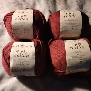 Rowan 4ply Cotton,4x50g Balls Shade 128( fandango) - Picture 1 of 6