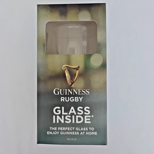 1x Guinness Rugby Six Nations Half Pint Beer Tulip Glass Brand New In Gift Box - Picture 1 of 3