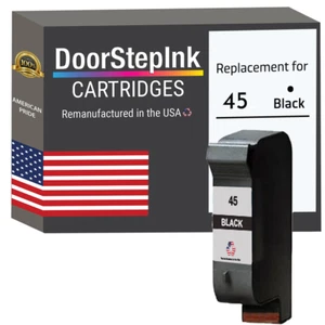 Cartuchos de tinta compatibles DoorStepInk para HP 45 negro-EE. UU. - Imagen 1 de 5