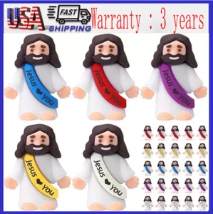 25 Pcs Little Jesus Figures Original Design Jesus Love You Mini Rubber Jesus Toy - Picture 1 of 6
