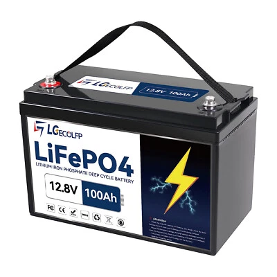 12V 50Ah 100Ah 200Ah LiFePO4 Battery With 100A BMS for Marine RV Solar System - Image 1 of 4