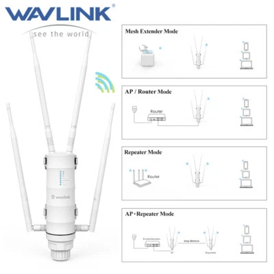 WAVLINK AC1200 Router WLAN Range Extender Wireless Access Point Mesh WIFI AP - Bild 1 von 4