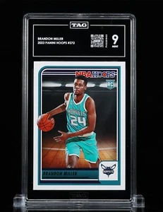 Brandon Miller RC 2023-24 Hoops TAG 9 Mint Charlotte Hornets Rookie - Picture 1 of 1