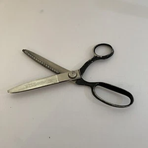 Vintage Wiss Pinking Shears Scissor Zig Zag Cut 9 1/2” Long Newark NJ USA Made - Picture 1 of 7