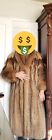 Vintage Custom Made Genuine Long Haired Tanuki Fur Coat Women's 10x50