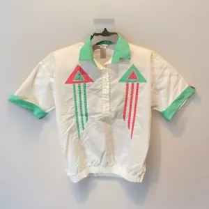 Vintage 80s Kreations Pullover Shirt Banded Elastic Waist Retro Geometric G - Picture 1 of 5