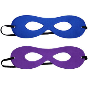 Adult Blue/Purple Reversible Superhero Mask ~ HALLOWEEN COSTUME PARTY EYE MASK