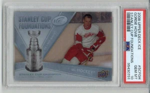 2008 UPPER DECK ICE STANLEY CUP FOUNDATIONS GORDIE HOWE RED WINGS PSA 10 POP 3 - Picture 1 of 2