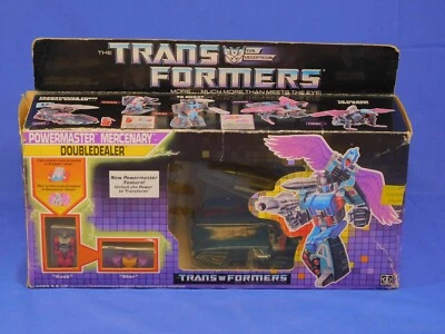 TRANSFORMERS G1 POWERMASTER DOUBLEDEALER COMPLETE W/BOX & BUBBLE 1988 HASBRO - Image 1 of 4