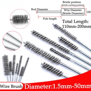 1.5mm-50mm Diameter Stainless Steel Bore Brush Wire Brush For Rotary Tool Drill - Picture 1 of 51
