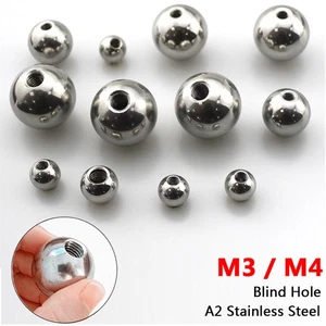 Dia 5-60mm Stainless Steel Ball M3 M4 Threaded Blind Hole Knob Replacement Spare - Picture 1 of 12