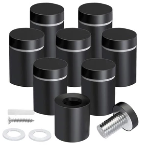 8 Pack Standoff Screws 3/4 X 1 Inch Black Sign Standoffs Stainless Steel Stand o - Picture 1 of 7