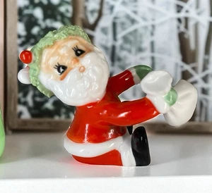 VTG Napcoware Santa Candle Climber Hugger Bone China Decor Spaghetti Trim 2" - Picture 1 of 8