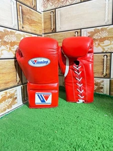 Professional Winning Boxing Gloves Lace-up, Sparring Boxing Gloves, Pure leather - Picture 1 of 3