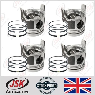 4 Cyl Piston with Rings Kit for Isuzu 4JA1 2.5 Pickup D-Max Panther Cameo Campo - Image 1 of 4