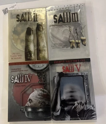 SAW 2 3 4 5 DVD Movie Collection Horror Thriller Lot Of 4 - Image 1 of 2