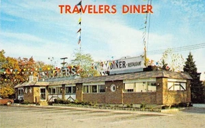 Tarjeta de visita Travelers Diner vintage Dover NJ Route 46 2,25x3,5 #9 - Imagen 1 de 2