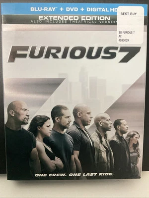 Furious 7 Movie Blu Ray DVD Extended Edition. VERY GOOD FREE SHIPPING - Image 1 of 2