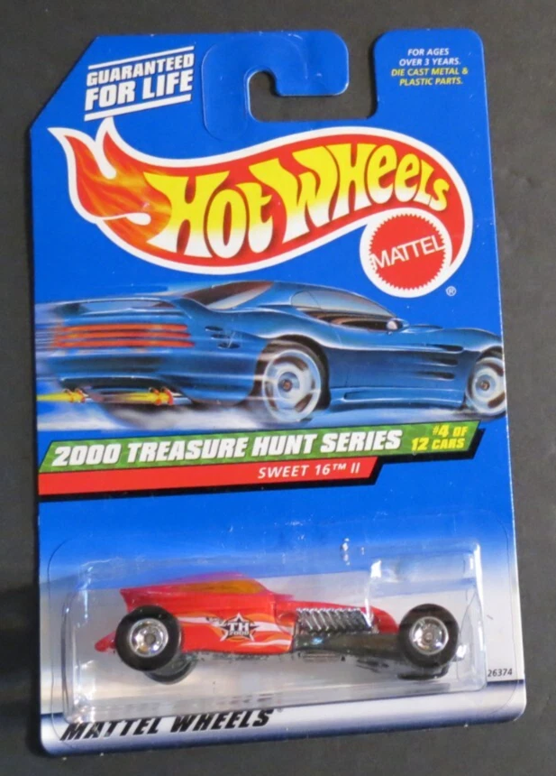 Hot Wheels 2000 Treasure hunt Sweet 16 II Red Real Riders 4/12 - Image 1 of 1