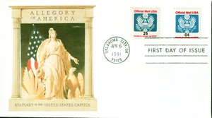 #O146 Official Mail 4c FDC Fleetwood Apr 6 1991 Oklahoma City First Day of Issue - Picture 1 of 2