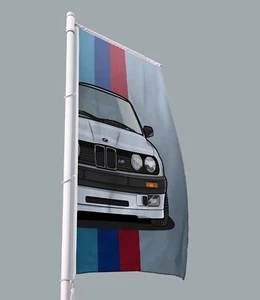 BMW M3 E30 Retro Vintage Car Banner Flag 3x5 ft Garage Classic Automotive - Picture 1 of 5