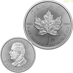 Maple Leaf 2025 Silver Coin 1oz Canada 5 Dollars Maple Leaf - Picture 1 of 5