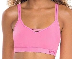 Kindly Yours Women's Sustainable  Pink V Neck Triangle Bralette S M L XL 2XL 3XL - Picture 1 of 8