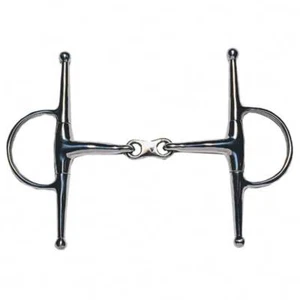 JP Korsteel Stainless Steel French Link Full Cheek Snaffle Bit - Picture 1 of 5