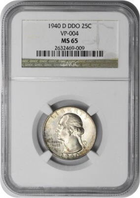 1940-D Washington Quarter DDO (3-O-V) MS65 NGC - Image 1 of 2