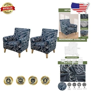 Floral Armchair Slipcovers - 2-Piece Set, Pet-Friendly and Waterproof - Picture 1 of 8