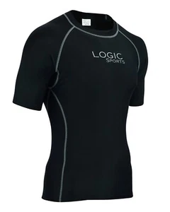 Logic Men’s Half Sleeve Compression Running Base Layers Under Armour Top Gym - Picture 1 of 3
