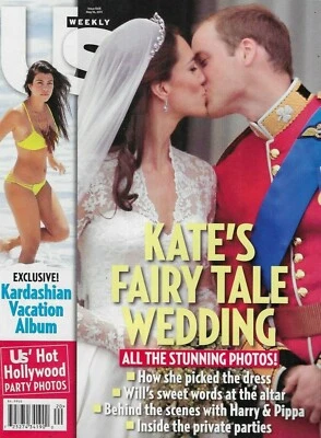 Us Weekly Magazine Kate Middleton Prince William Royal Wedding Kim Kardashian . - Image 1 of 4