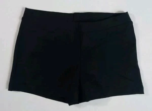 Capezio Cut Low Rise Shorts Unisex Kids Size Large Black - Picture 1 of 7