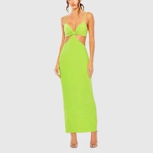 Ieena for Mac Duggal 27110 - Column Body Cut Out Dress - Size 0 - Sage - Neu mit Etikett - Bild 1 von 10