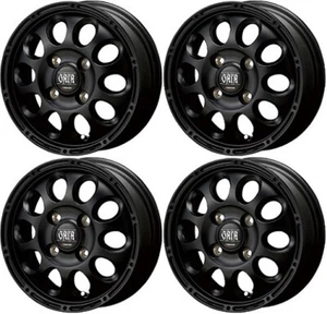 4x GAIA X 12x4.0 +42 4x100 MBK Matt Black Light Track Rims Kei Tora Wheels JDM - Picture 1 of 4