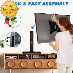 Universal Swivel Tabletop TV Stand for Flat Screens 23 24 26 32 39 40 42 43 Inch - Picture 1 of 9